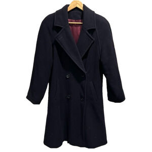 LAMBSWOOL COAT BY ANNA COLLECTION COATS, Navy Blue, Woman's size approx 10-12